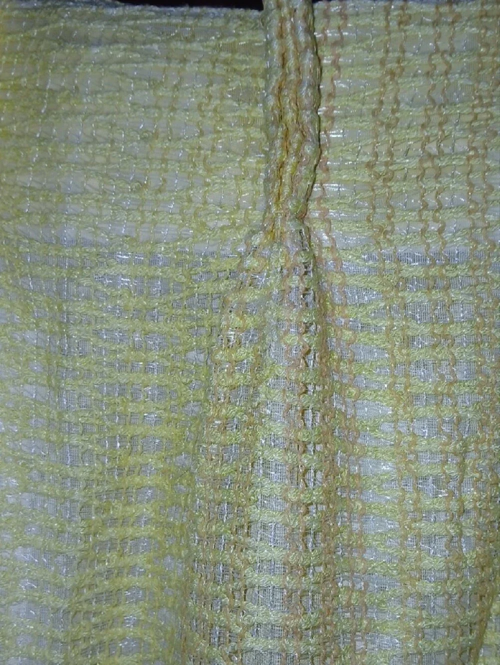 Sears Pale Yellow Textured Curtain Panel